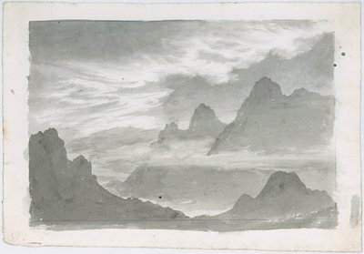 Capas de estratos que cubren las laderas de las montañas, c 1803-1811 de Unbekannter Künstler