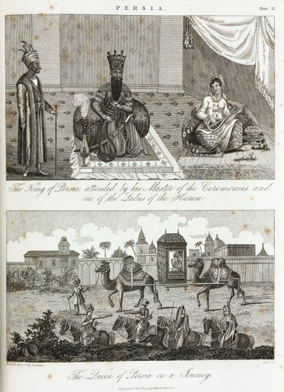 El rey y la reina de Persia, hacia 1810-1829 de Unbekannt