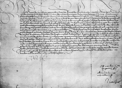 Carta de Carlos V a Martín Lutero de Unbekannter Künstler