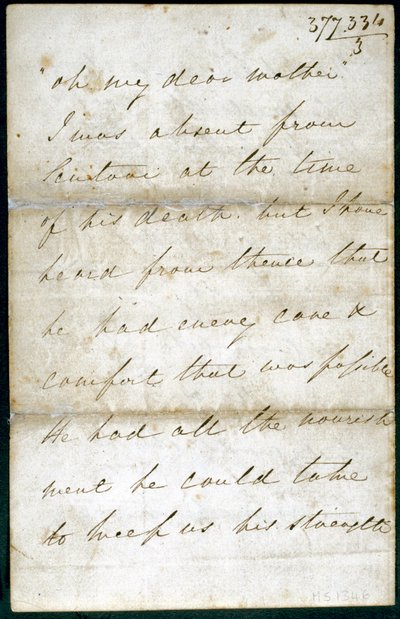 Carta de Florence Nightingale, mayo 1856 de Unbekannt