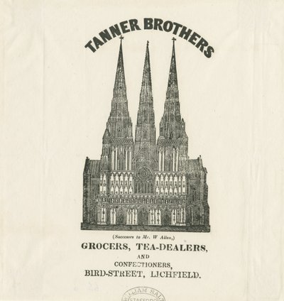 Catedral de Lichfield - Fachada Oeste: impresión, s.f. [?siglo XIX] de Unbekannt