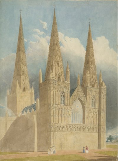 Catedral de Lichfield - Fachada Oeste de Unbekannt