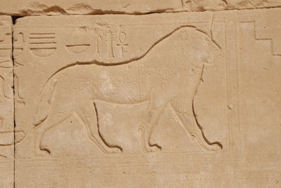 Escultura de león, Karnak, Luxor, Egipto de Unbekannt