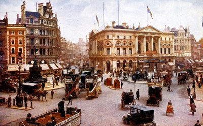 Londres - Piccadilly Circus, principios del siglo XX (tarjeta postal) de Unbekannter Künstler