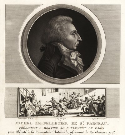 Louis-Michel le Peletier, Marqués de Saint-Fargeau (1760-1793), político francés y mártir de la Revolución Francesa de Unbekannt