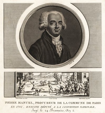 Louis Pierre Manuel, escritor, procurador de la Comuna de París, guillotinado en 1793 de Unbekannt