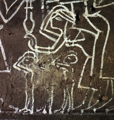 Luxor Thebes: Deir el Medineh, Necropole de artesanos, detalle de una tumba de la XIX Dinastía. de Leopold Blonder