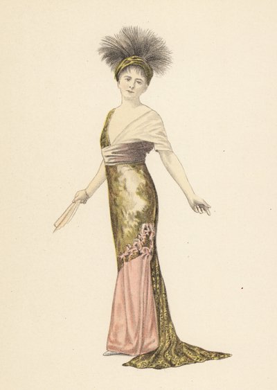 Madame Pierat con un vestido de Redfern en Les Marionettes de Unbekannter Künstler