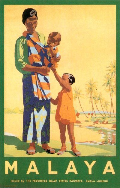 Malaya, por los Ferrocarriles Federados de los Estados Malayos de Unbekannter Künstler