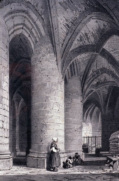 Manche N* 020, Museo de Avranches, “La Cripta del Mont St Michel”, por Sechan (1842) de Unbekannt
