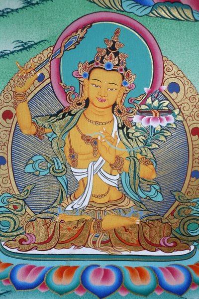 Manjushri, divinidad del conocimiento. Monasterio Kopan, Katmandú, Nepal de Unbekannt