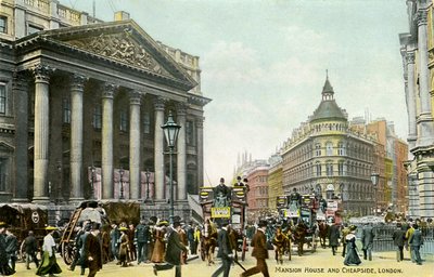 Mansion House y Cheapside, Londres de Unbekannter Künstler
