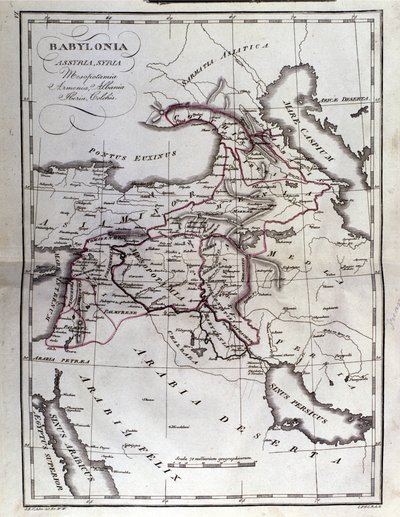 Mapa de Mesopotamia de Unbekannter Künstler