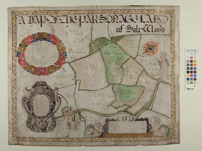 Mapa de la tierra de la casa parroquial de Saltwood de Alec Hunter
