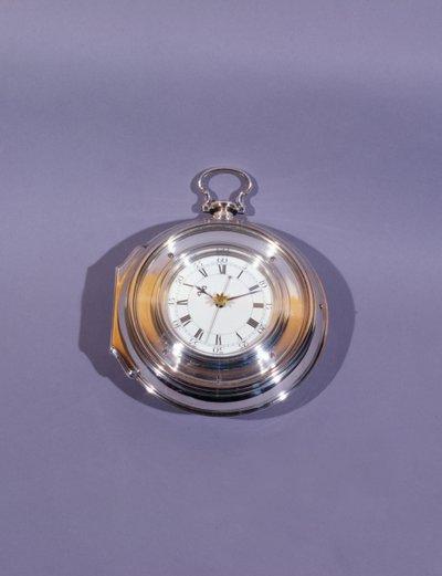 Reloj marino, en estuche doble de plata, por John Harrison e Hijo de Unbekannt