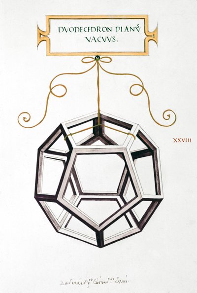Dibujos Matemáticos del Dodecaedro de Da Vinci de Unbekannt