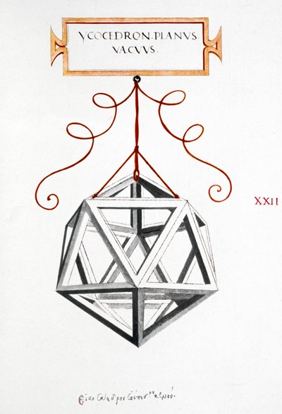 Dibujos Matemáticos del Icosaedro de Da Vinci de Unbekannt