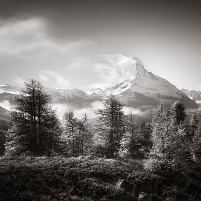 Matterhorn Study 3, Suiza, 2014 (fotografía en b/n) de Leopold Blonder