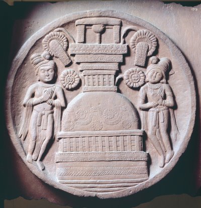 Medallón con adoradores, relieve del Stupa de Bharhut de Nicolas d