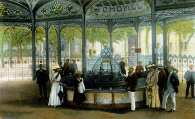 Medicina. Manantial de Chomel en Vichy, Francia. Tarjeta postal, Francia, c.1900. de Unbekannter Künstler