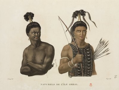 Hombres de la isla de Ombai de Unbekannter Künstler