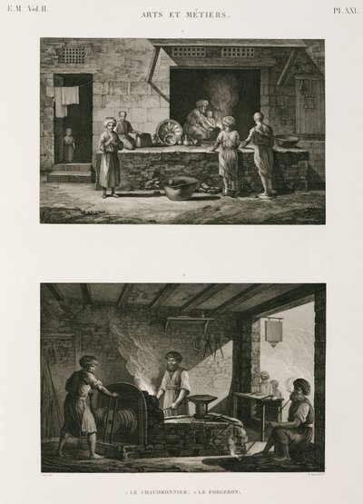 Cobre: Herrero y calderero, Egipto, c. 1798 de Unbekannt