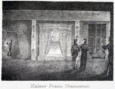 Mina de sal: Monumento subterráneo a Kaiser Franz, en la entrada de la mina, en Durrnburg, Austria de Unbekannt