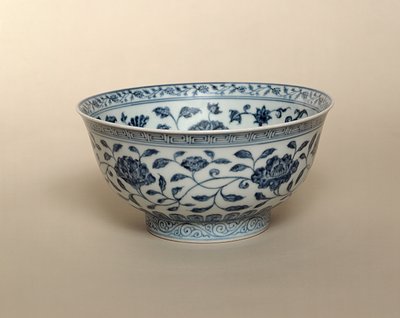 Cuenco azul y blanco Ming, marca Hsuan-te (1426-35) de Unbekannt