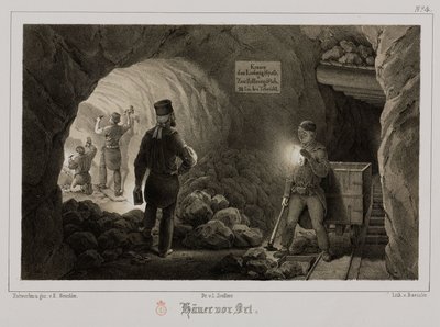 Minería, Minerales metálicos Mineros, Alemania, c. 1851 de Unbekannt