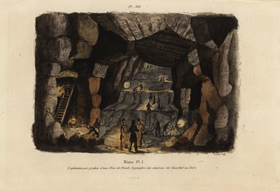 Minería de plomo y plata en las montañas Hartz cerca de Clausthal, Alemania de Unbekannt