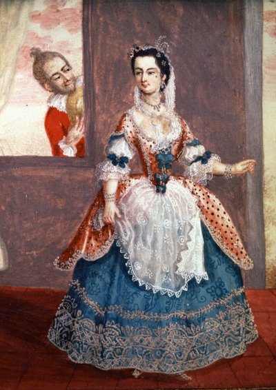 La señorita Contat como Suzanne en Las bodas de Fígaro,principios del siglo XIX (pintura) de Unbekannter Künstler