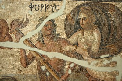 Mosaico de escena marina, Turquía de Unbekannt