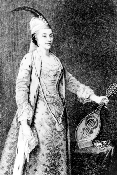 Madre del poeta francés André Chenier, que abrió un salón literario en 1767 Neg C5640PL de Unbekannter Künstler
