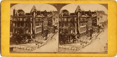 Municipalidad de París (1871): vista de París en ruinas. Fotografía anónima de Unbekannt