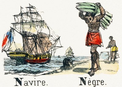 N - Navío Negro - Alfabeto de Entretenimiento Infantil c.1890 de Unbekannt