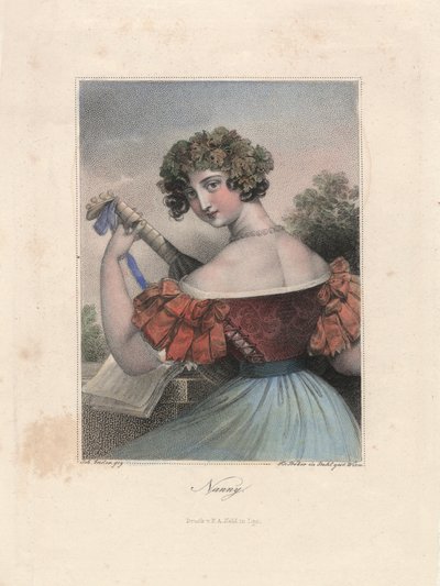 Nanny, Leipzig, c.1840 (grabado) de Unbekannter Künstler
