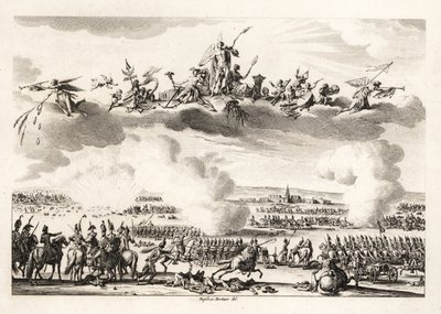 Napoleón Bonaparte, Primer Cónsul de la República Francesa, comandando el Ejército Francés en la Batalla de Marengo de Unbekannt