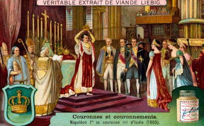 Napoleón I se corona rey de Italia de Unbekannter Künstler