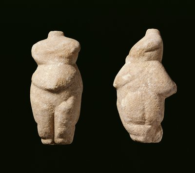 Dama Neolítica de Steopagus, vista frontal y lateral, Avaritsa (Meliteia) en Tesalia, Grecia, 6000-5200 AC de Unbekannt