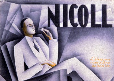 Nicoll, elegancia masculina de buen gusto, c. 1930 (impresión) de Unbekannter Künstler