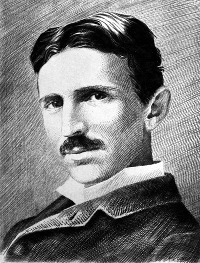 Nikola Tesla, ingeniero, físico e inventor serbio de origen croata, c 1885 de Unbekannter Künstler