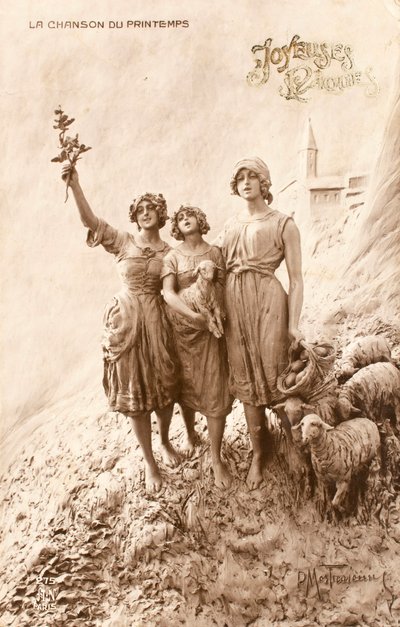 Canción de primavera, Pastora, Ovejas de William M. Timlin