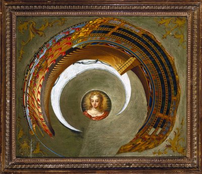 Ilusiones ópticas Pintura anamórfica de un barco, c 1744-1774 de Unbekannt