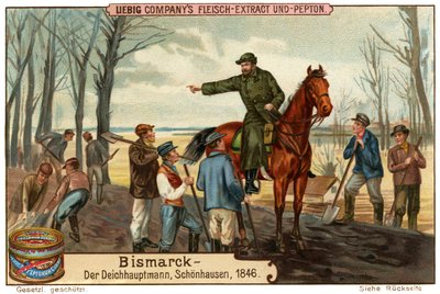 Otto von Bismarck como jefe de dique en 1846 de Unbekannter Künstler