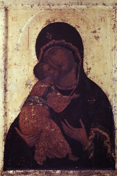 Icono "Nuestra Señora de Vladimir" de Andrei Rublyov de Unbekannter Künstler