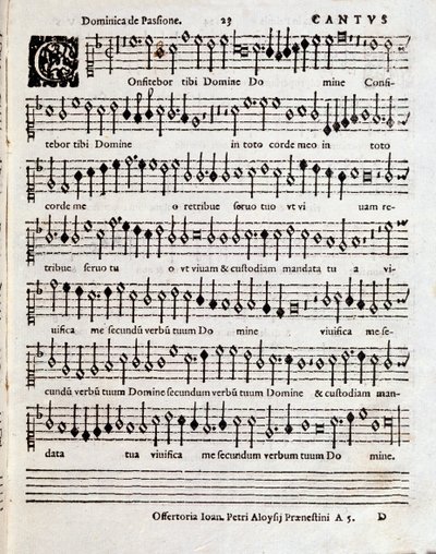 Página de la partitura del Cantium Canticorum Salomonis de Penderecki (c.1970-1973) de Unbekannter Künstler