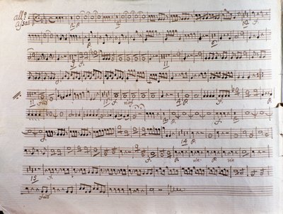 Página de la partitura de una Sinfonía concertante de Pleyel de Unbekannter Künstler