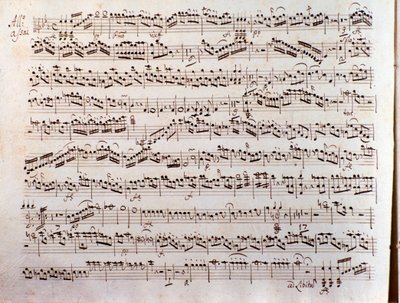 Página de la partitura de una Sinfonía concertante de Pleyel de Unbekannter Künstler