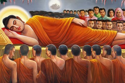 Buda reclinado en Wat Toul Tompong, Phnom Penh, Camboya de Unbekannt