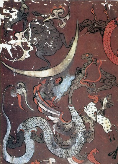 Pintura de la Luna y un dragón, China, principios del siglo I a.C. de Unbekannt